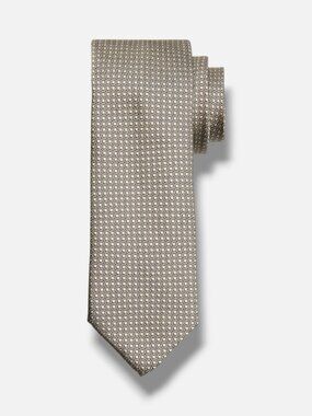 Canali Men's Yellow Textured Dot Silk Neck Tie 58x3.25